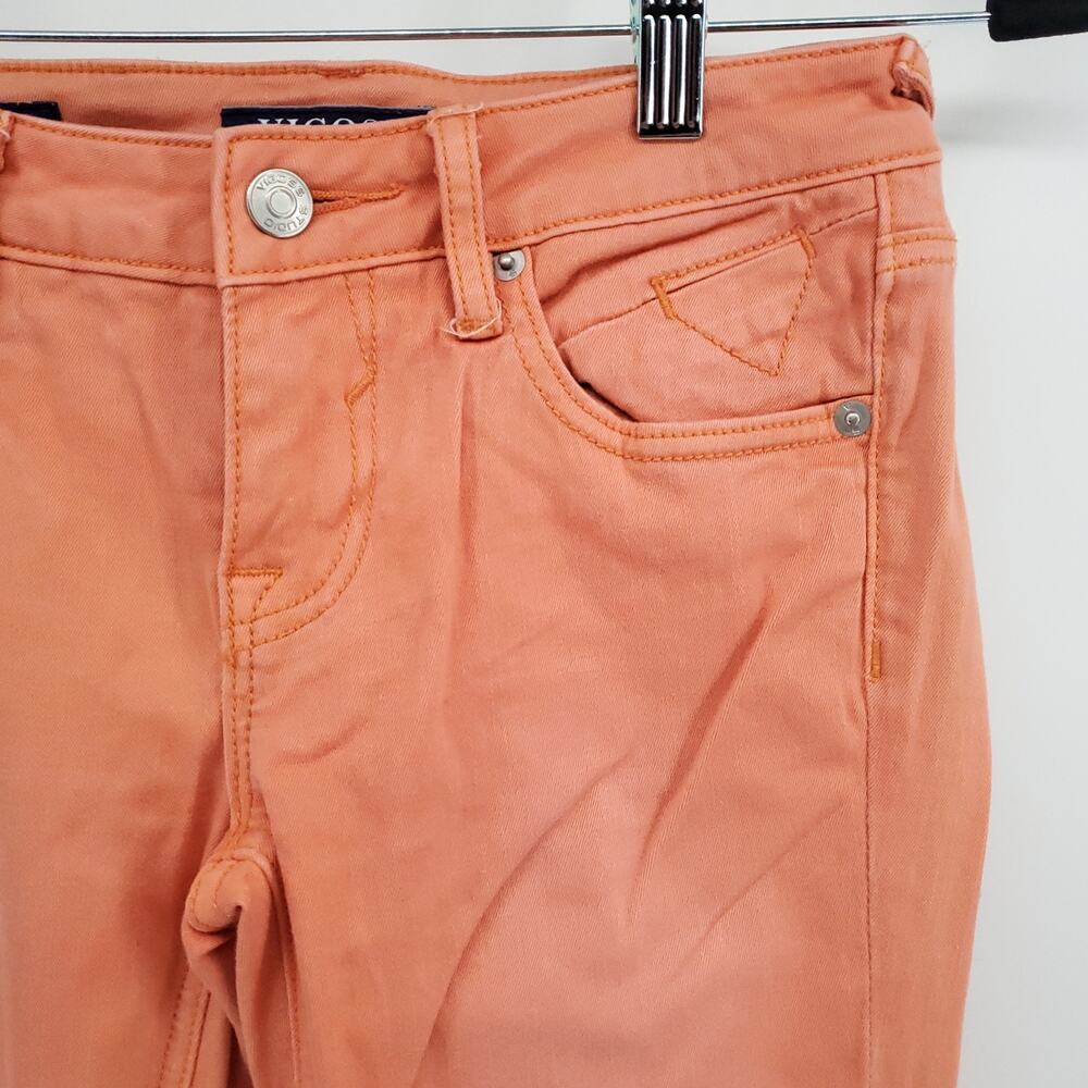Vigoss Y2K Streetwear Bold CandyCoated The Jagger Orange Stretchy Skinny Jean 24 - Picture 4 of 12